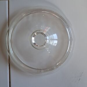 Small Round Domed Replacement Clear Glass Lid Marked "405" Unbranded 5" Cover